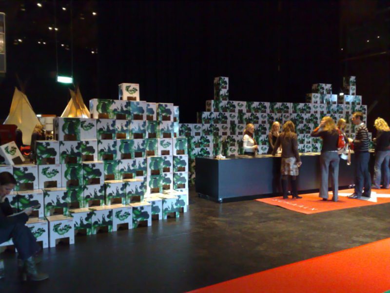 Evenementenkrukje met agenda of plattegrond